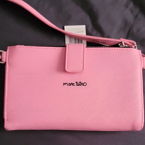NWT Marc Tetro Pink Crossbody/ Wristlet Wallet Bag - Picture 15 of 16